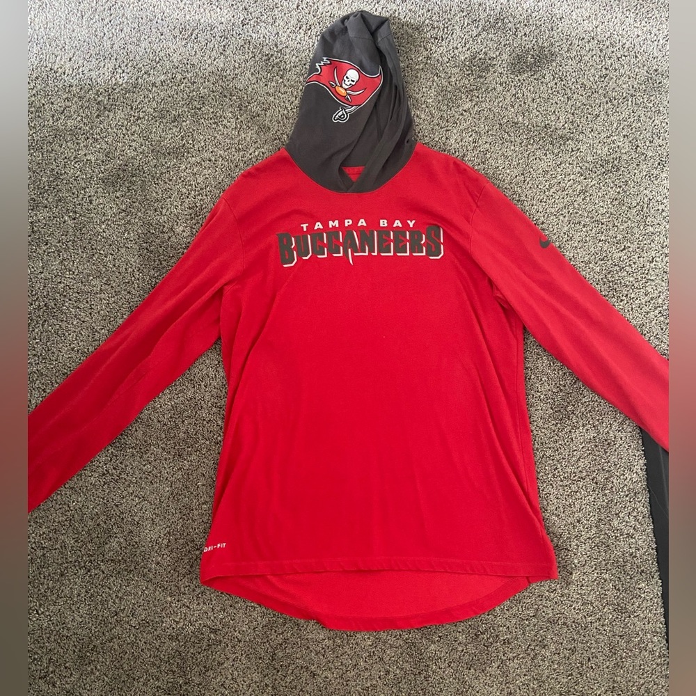 Tampa Bay Buccaneers Nike Helmet Hooded Long Sleeve Performance Shirt